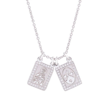 Scapular of the Virgen del Carmen with Zirconia frame 