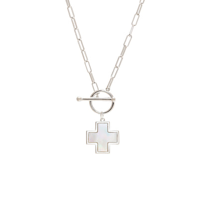 Mother of Pearl Cross Necklace