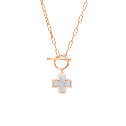Mother of Pearl Cross Necklace