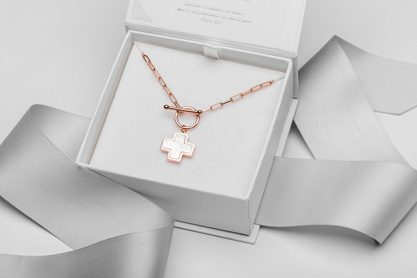 Mother of Pearl Cross Necklace