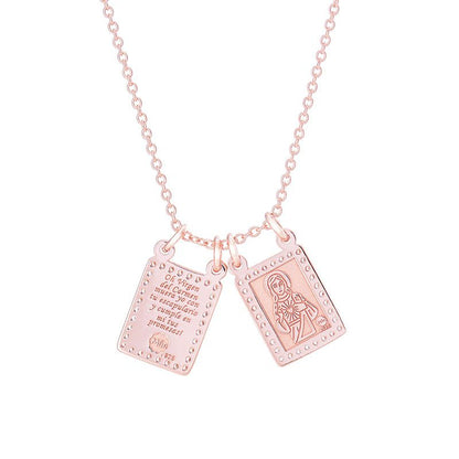 Escapulario de la Virgen del Carmen con marco de Circonias