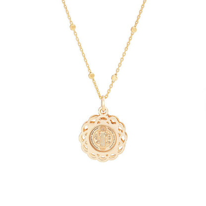 Saint Benedict medal with frame