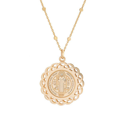 Saint Benedict medal with frame