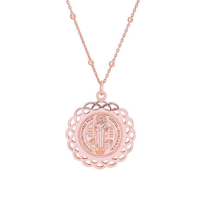 Saint Benedict medal with frame