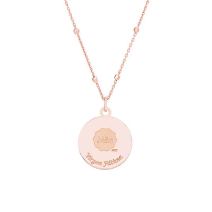 Round Virgin of Fatima Medal