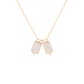 Scapular of the Virgen del Carmen mother of pearl with zircons and pearls
