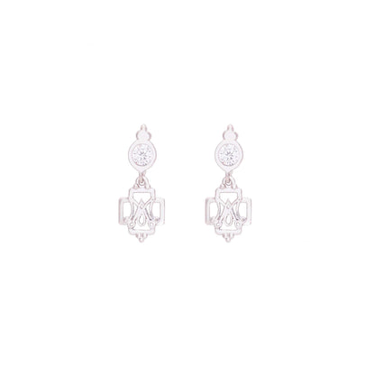 Anagram of Mary Cross Earrings with Zirconias 
