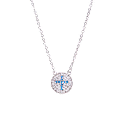 Blue Zirconia Cross